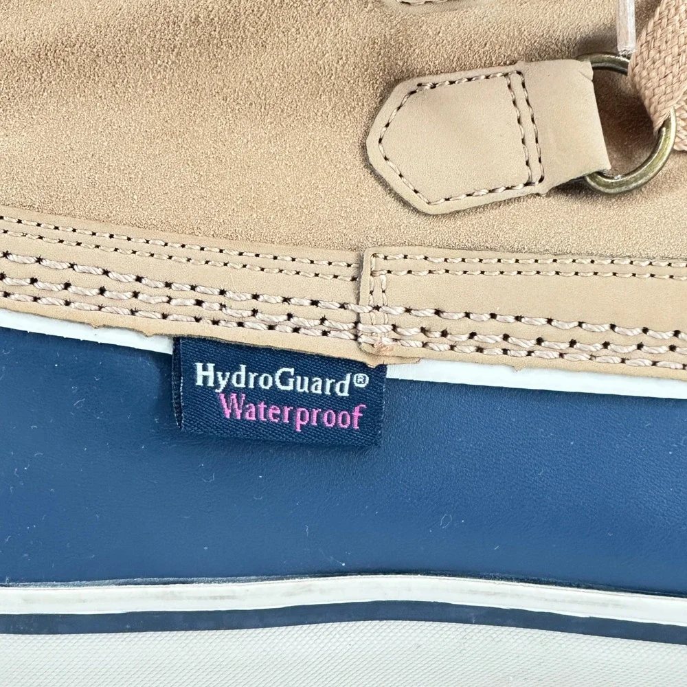 Skechers Outdoor Duck Boots‎ Womens 7.5 Tan Navy Waterproof Thinsulate